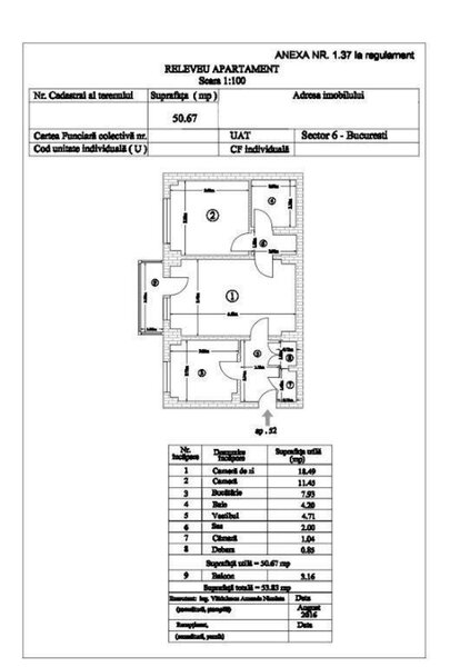 Militari, Pacii, apartament 2 camere 54 mp,